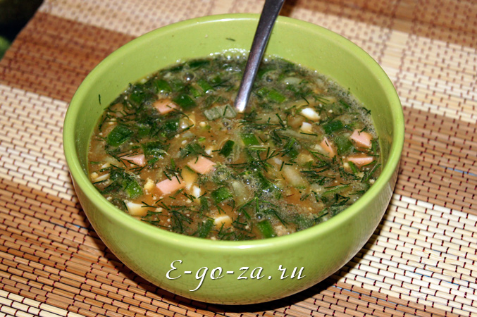 Результат приготовления: простой рецепт вкусной окрошки