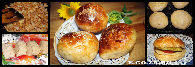  луковые булочки булки с луком выпечка